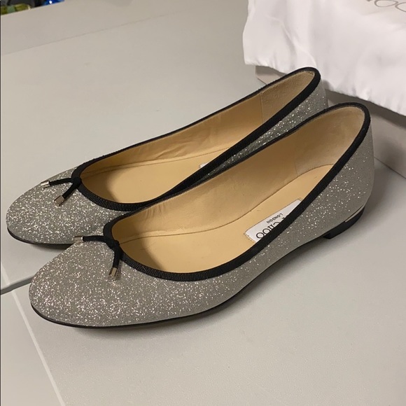 Jimmy Choo glitter ballerina flats - Picture 2 of 6